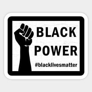 Black Power Fist Sticker